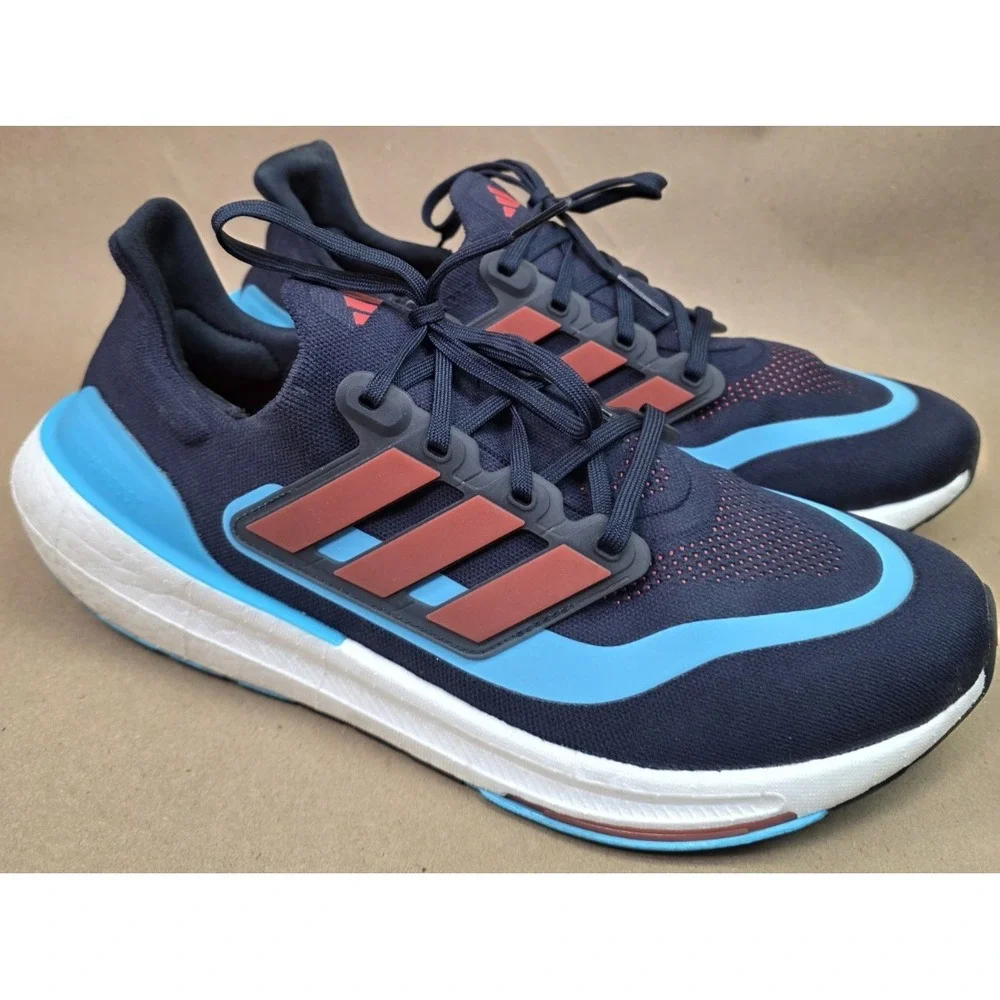 Adidas Ultraboost (Sz 14) Light Reflective Navy Blue Running Shoes Men's